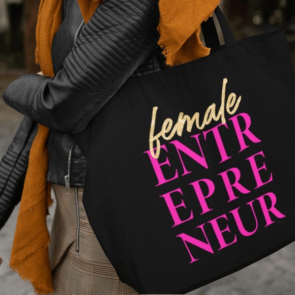 🆕Female Entrepreneur Large Zippered Tote Bag - Picture 3 of 3